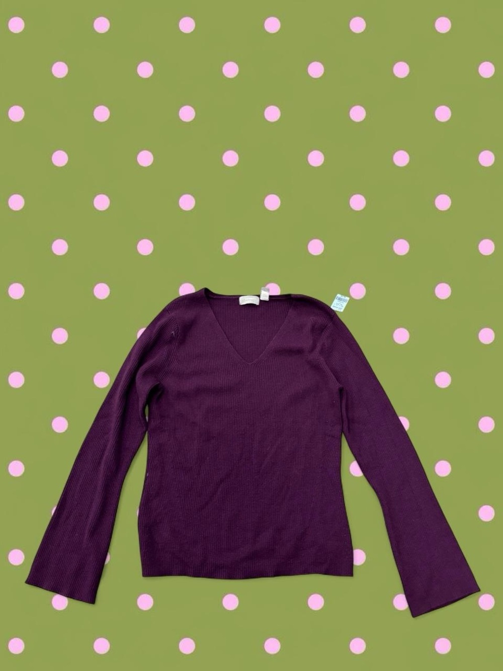 Old Navy Plum V-Neck Ribbed Sweater